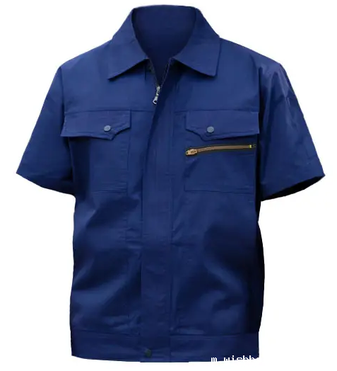 藏蓝色短袖工作服